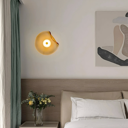 Designer LED wall sconce – a modern lamp with an artistic shade 6