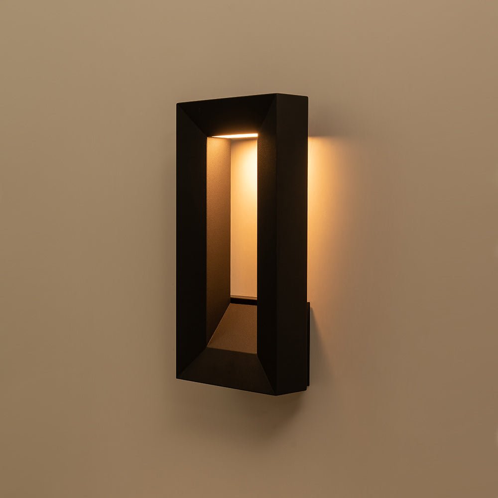 Hollow Design Outdoor Geometric Rectangular Led Wall Light 4