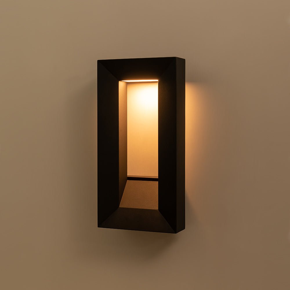 Hollow Design Outdoor Geometric Rectangular Led Wall Light 5