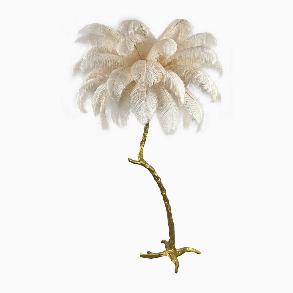 Straust feather-stealing lamp, decorative tree shape, resin 9