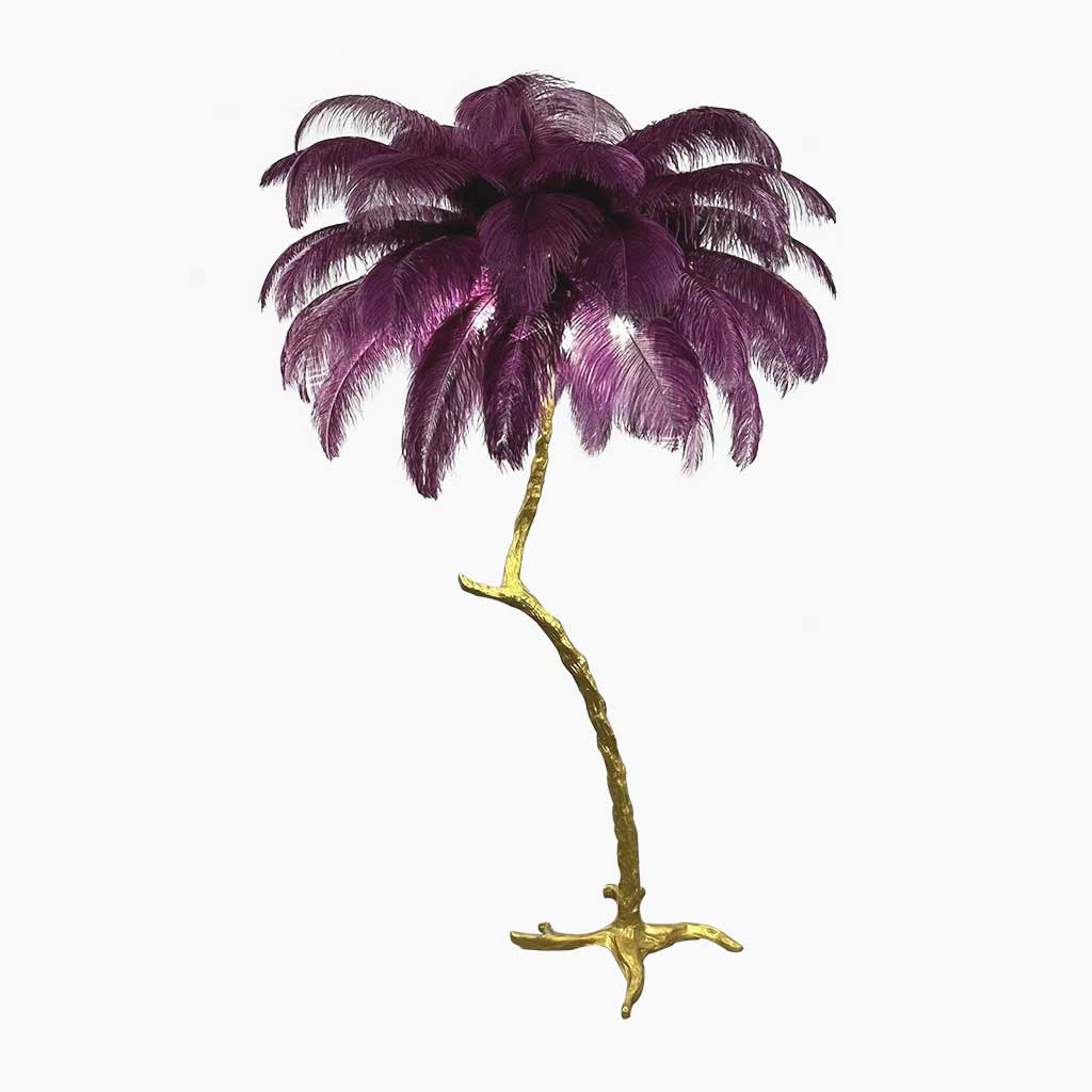 Straust feather-stealing lamp, decorative tree shape, resin 10