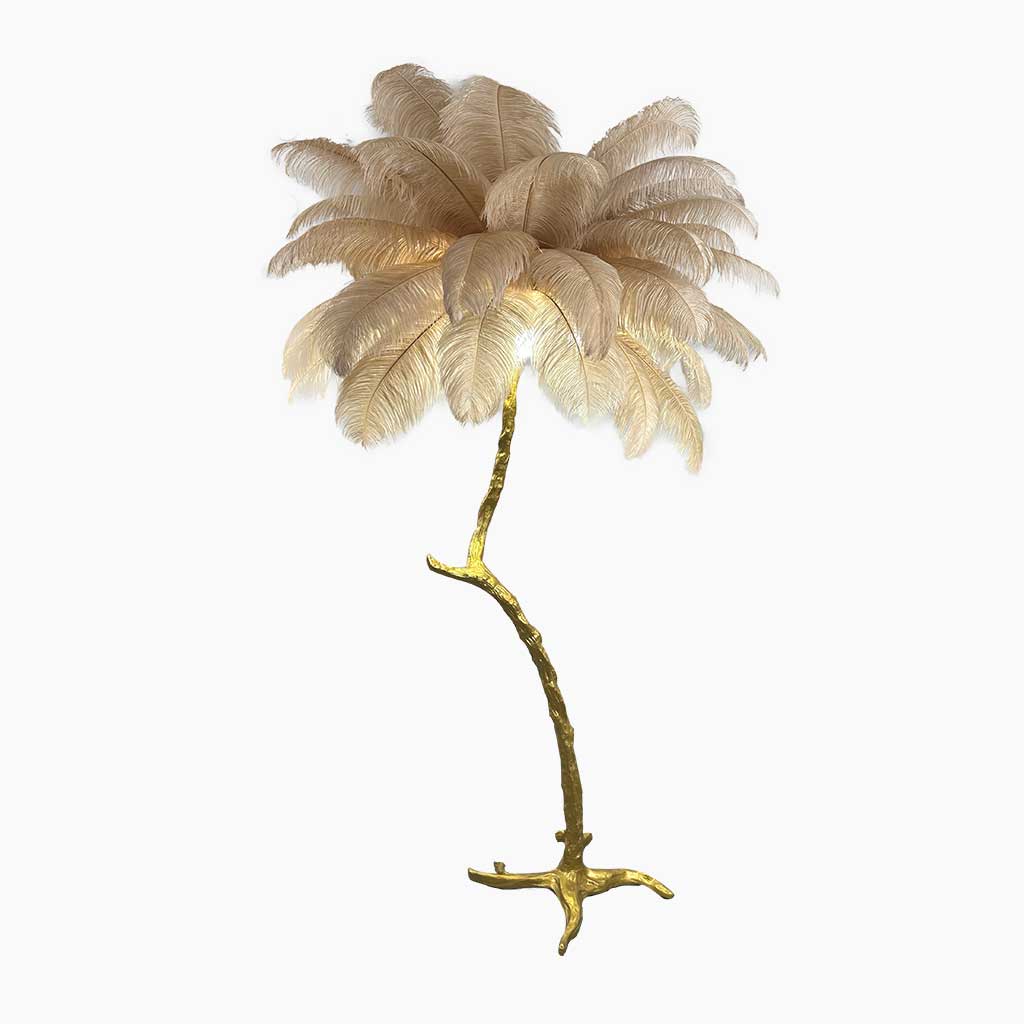 Straust feather-stealing lamp, decorative tree shape, resin 12