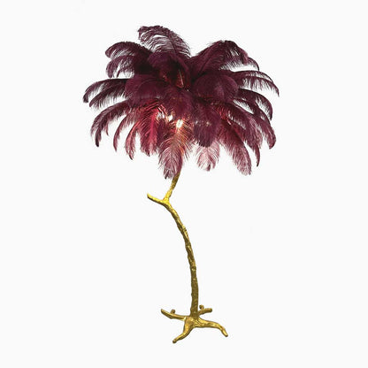 Straust feather-stealing lamp, decorative tree shape, resin 13
