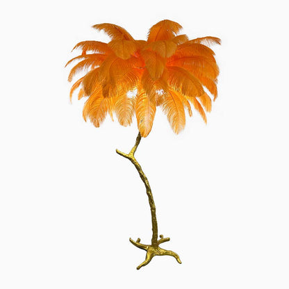 Straust feather-stealing lamp, decorative tree shape, resin 14