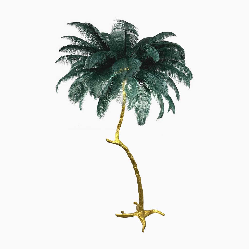 Straust feather-stealing lamp, decorative tree shape, resin 15