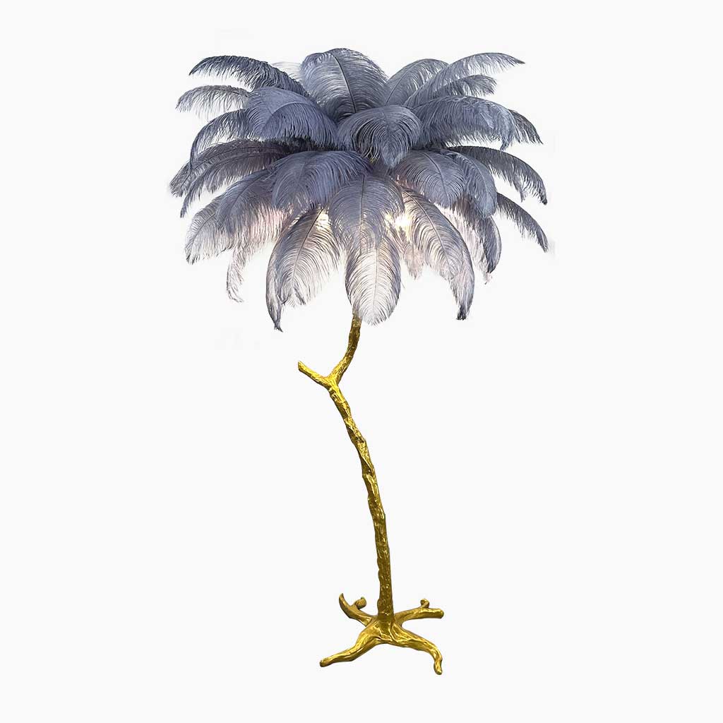 Straust feather-stealing lamp, decorative tree shape, resin 16