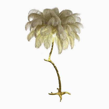 Straust feather-stealing lamp, decorative tree shape, resin 19