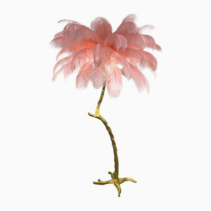 Straust feather-stealing lamp, decorative tree shape, resin 0