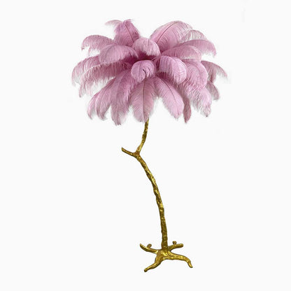 Straust feather-stealing lamp, decorative tree shape, resin 1