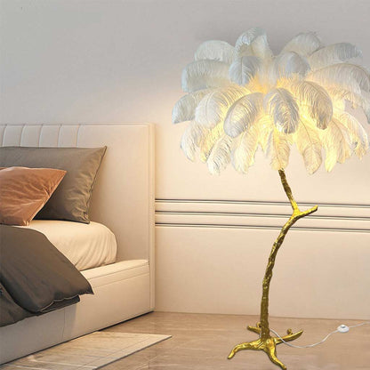 Straust feather-stealing lamp, decorative tree shape, resin 2