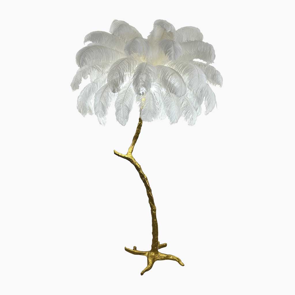 Straust feather-stealing lamp, decorative tree shape, resin 6