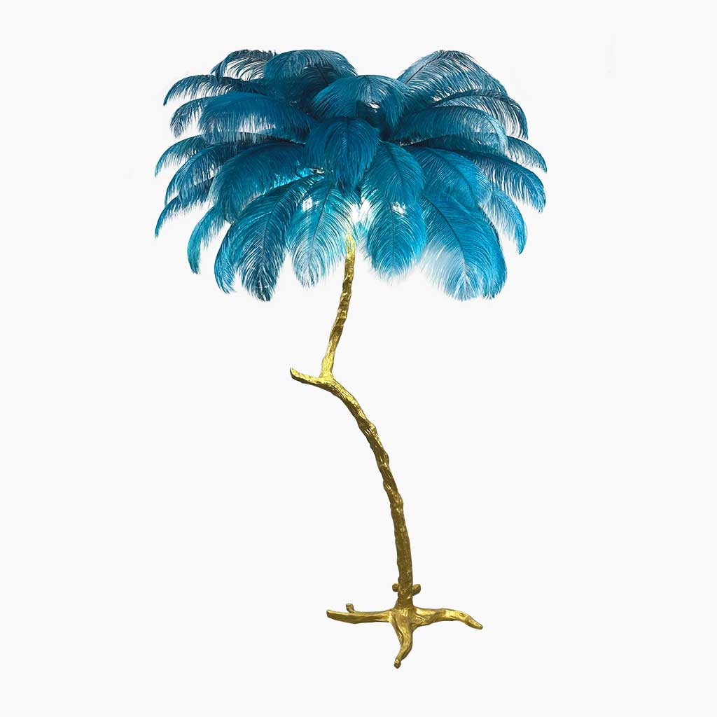 Straust feather-stealing lamp, decorative tree shape, resin 7