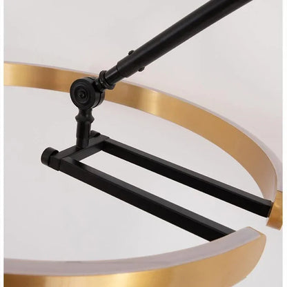 A modern LED floor lamp with a round ring-shaped lampshade 5