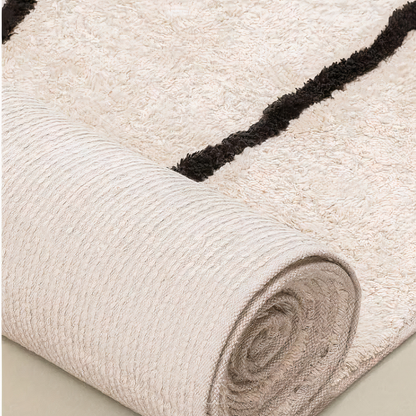 OCS - Square wool rug with abstract patterns 1