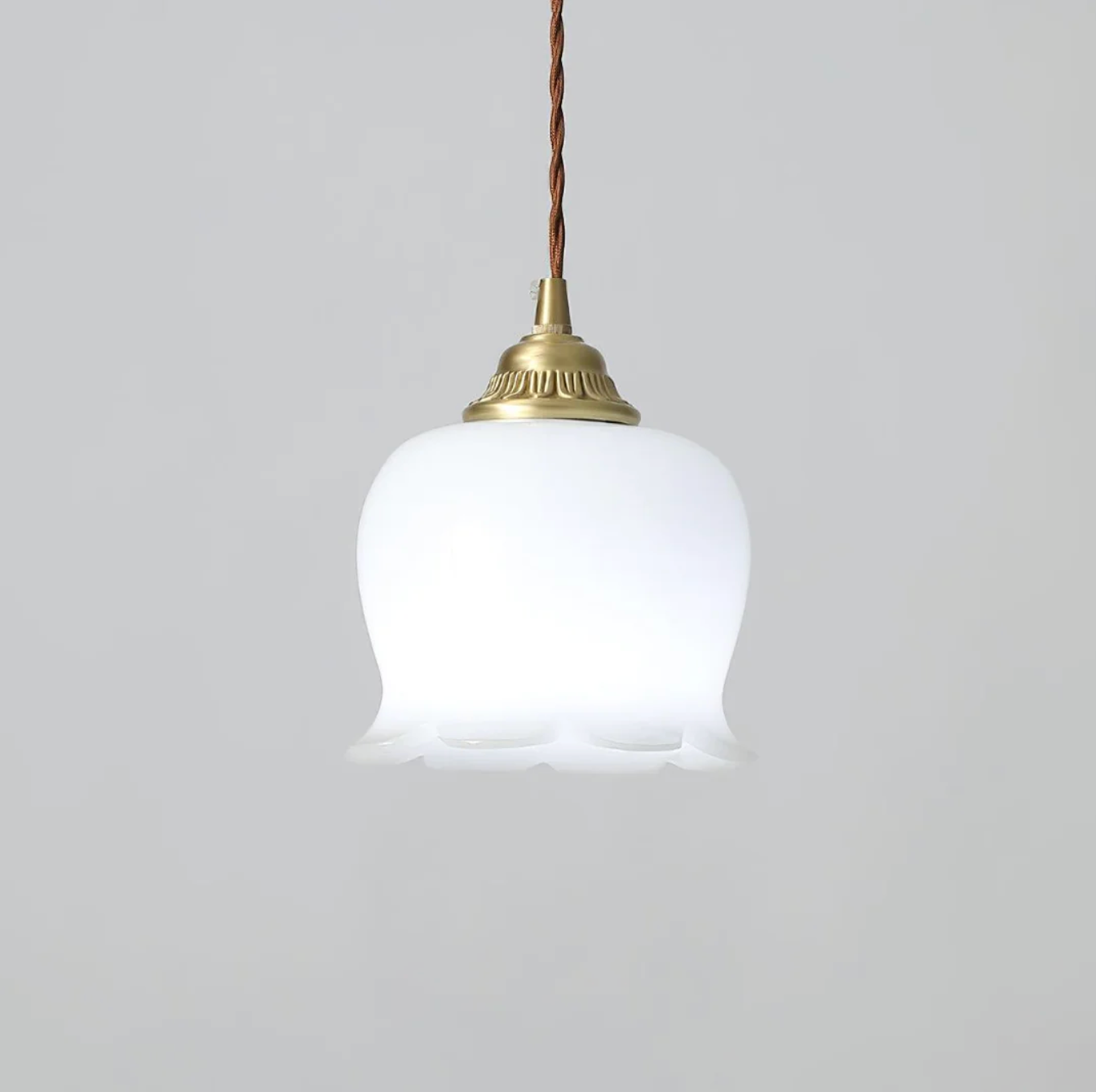 Retro pendant lamp – vintage-style glass shade with metal frame 6