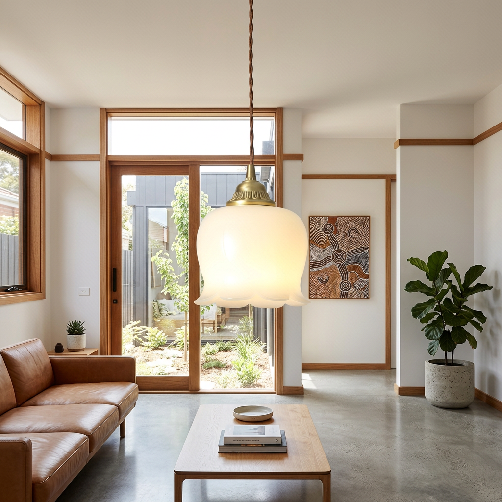 Elara Haus Modern Home Lighting - Classic Tulip Glass Design
