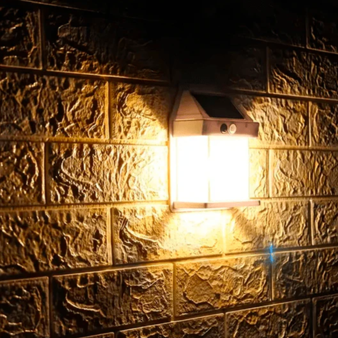 Solar LED wall lamp with motion sensor - a stylish garden lantern 2