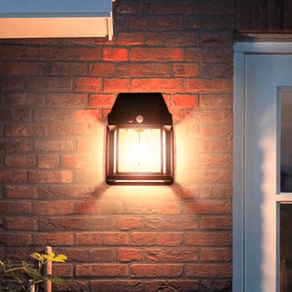 Solar LED wall lamp with motion sensor - a stylish garden lantern 4