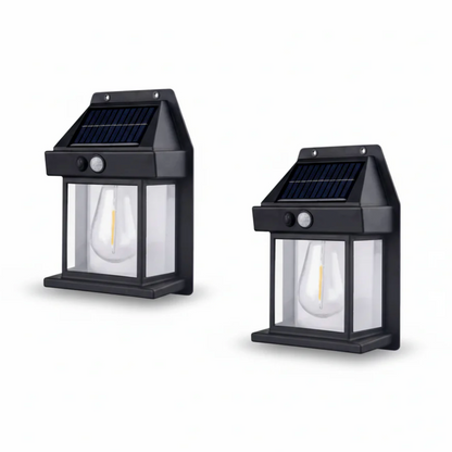 Solar LED wall lamp with motion sensor - a stylish garden lantern 6