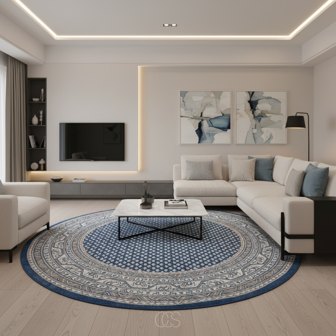 OCS - rug with geometric pattern - 160x160cm 4
