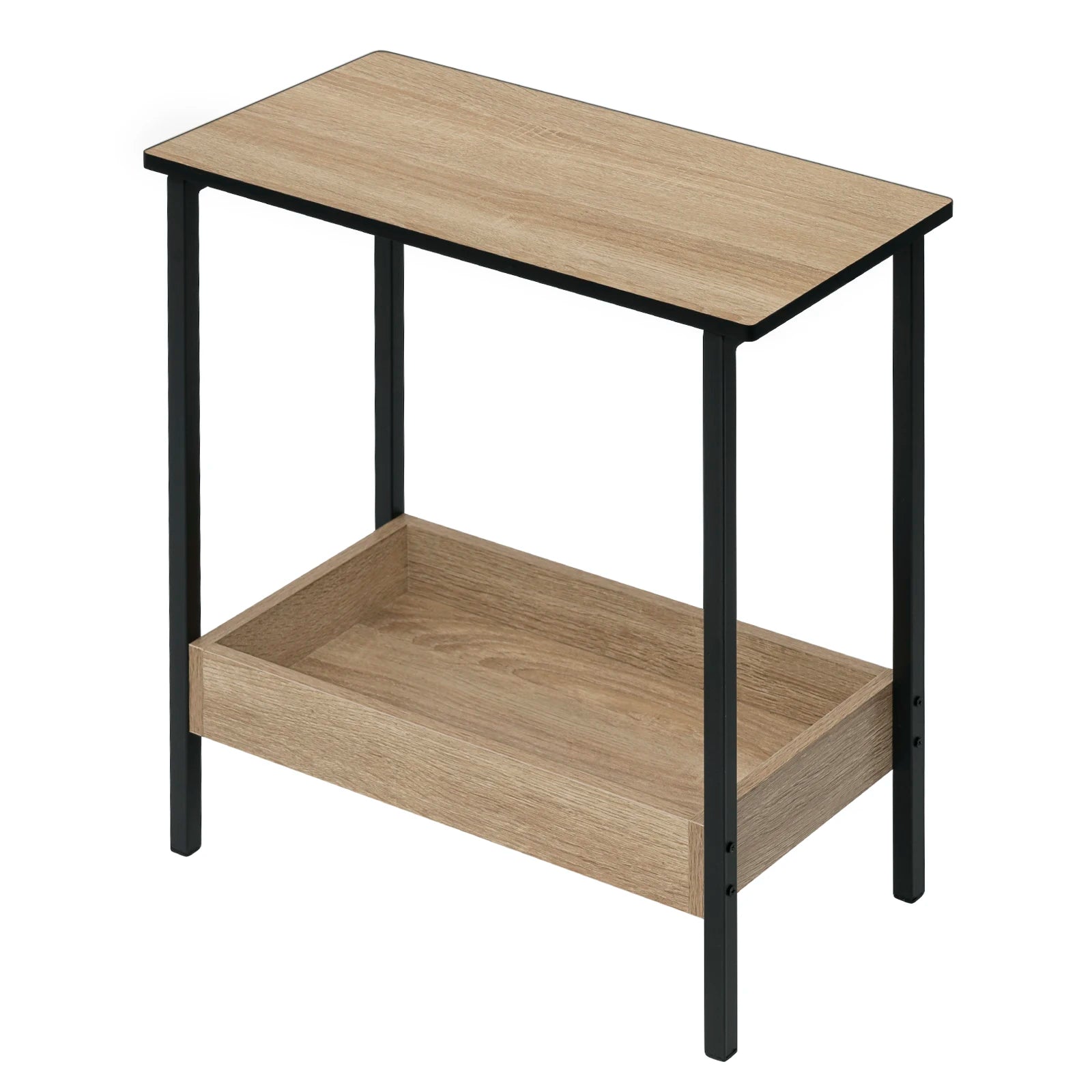 Velistra - Side Table and Coffee Table with 2 Shelves and Extra Storage Space 0