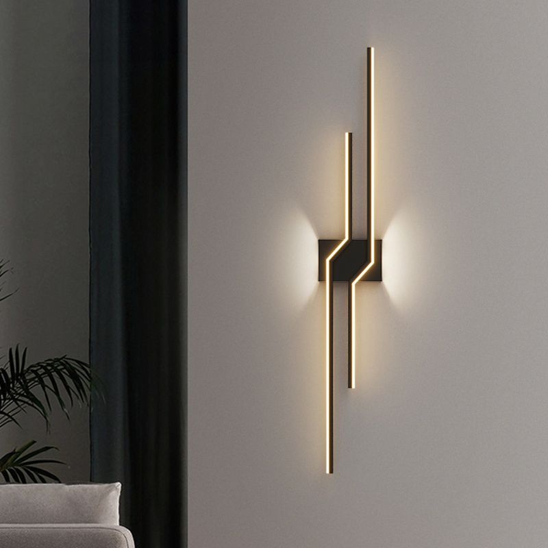 Arisha Minimalist LED Linear Indoor Metal Wall Light 4