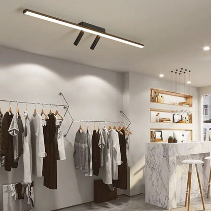 Aim Modern LED Ceiling Light Black Linear Simple 8