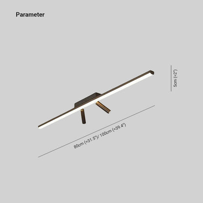 Aim Modern LED Ceiling Light Black Linear Simple 3