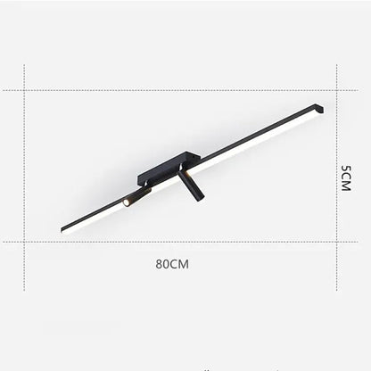 Aim Modern LED Ceiling Light Black Linear Simple 4