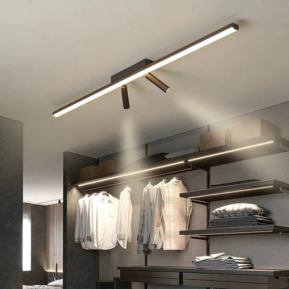 Aim Modern LED Ceiling Light Black Linear Simple 6