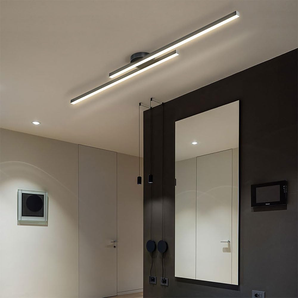 Elara Haus Modern Linear LED Ceiling Light - Aluminium Strip