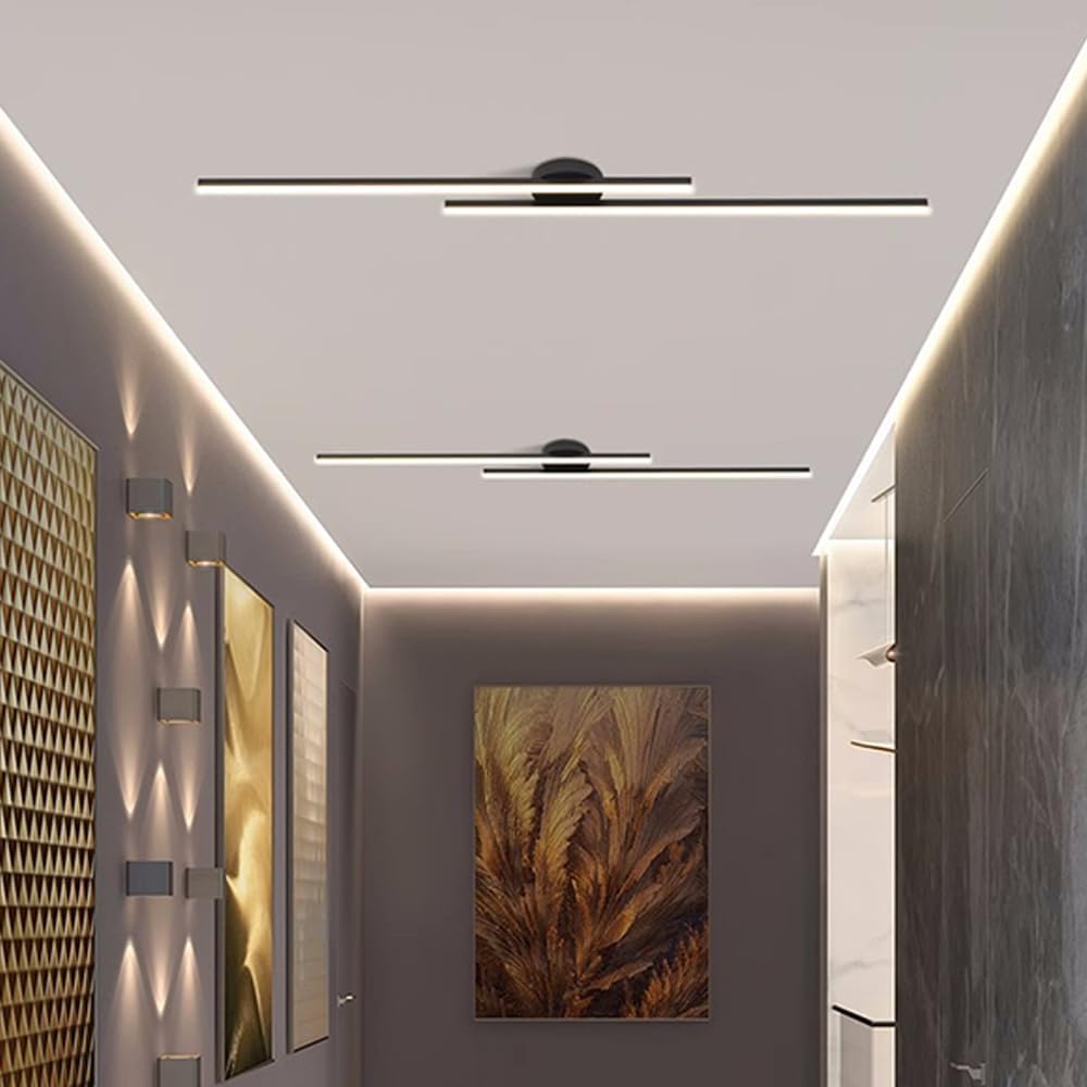 Elara Haus Modern Linear LED Ceiling Light - Aluminium Strip