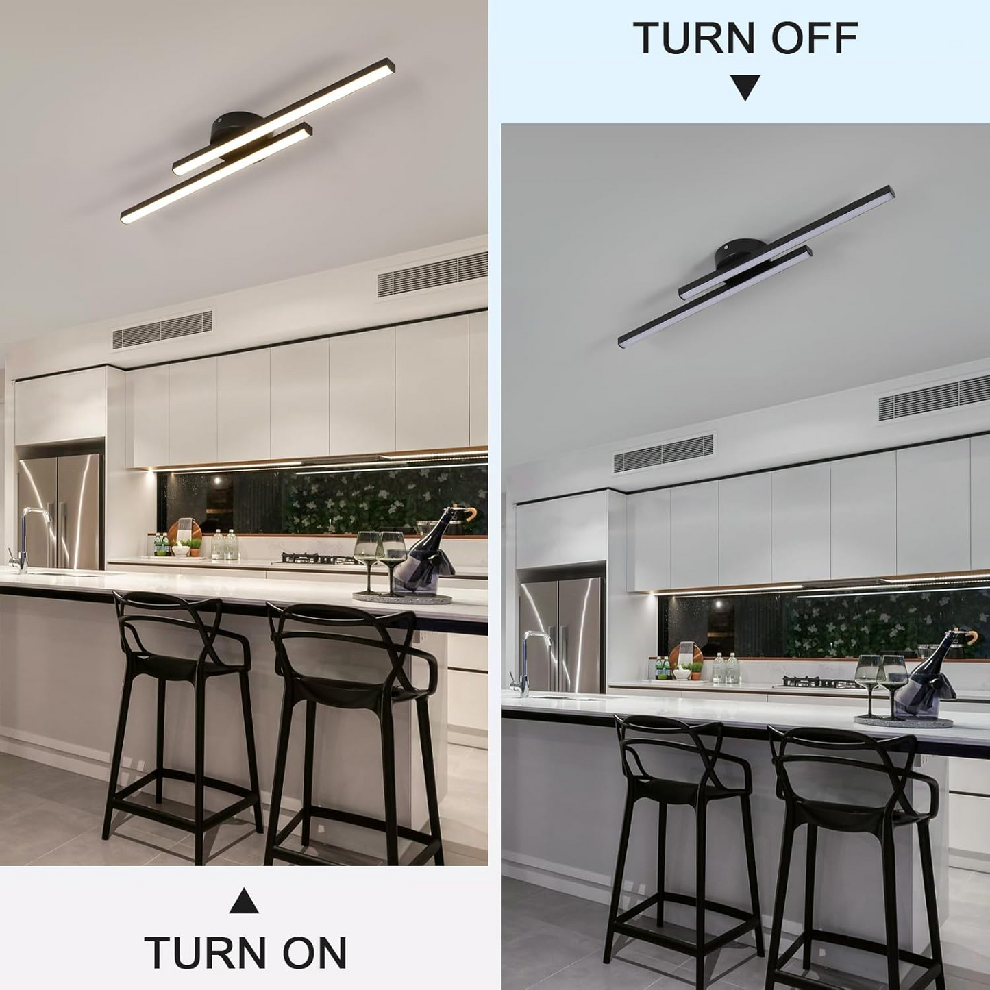 Elara Haus Modern Linear LED Ceiling Light - Aluminium Strip