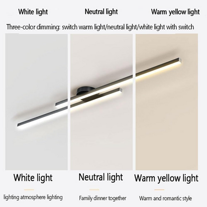 Elara Haus Modern Linear LED Ceiling Light - Aluminium Strip