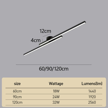 Elara Haus Modern Linear LED Ceiling Light - Aluminium Strip