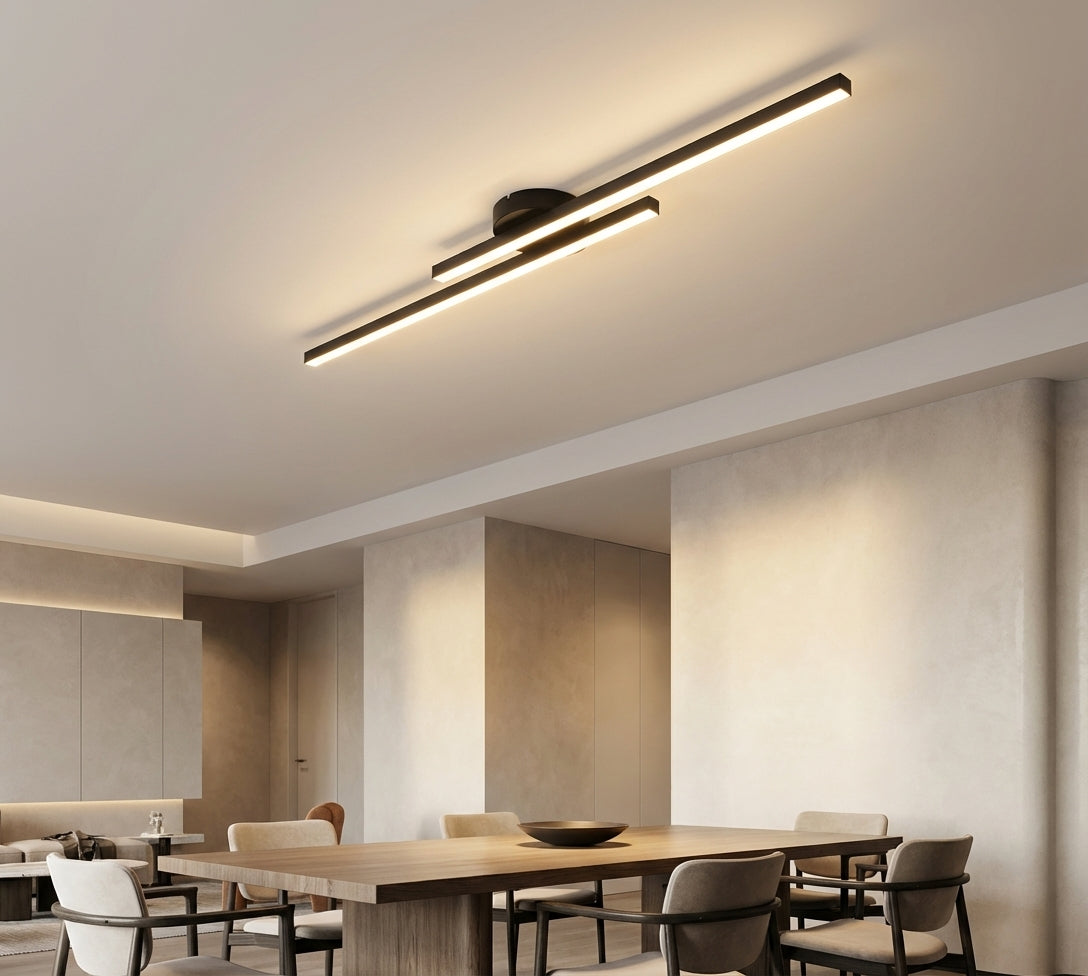 Elara Haus Modern Linear LED Ceiling Light - Aluminium Strip
