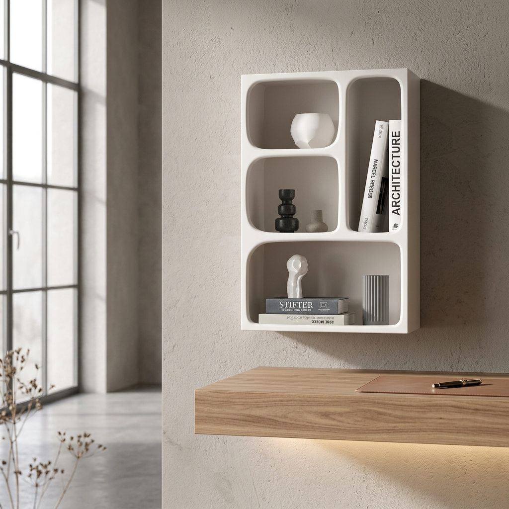 Elara Haus Modern Matte Arched Display Shelf