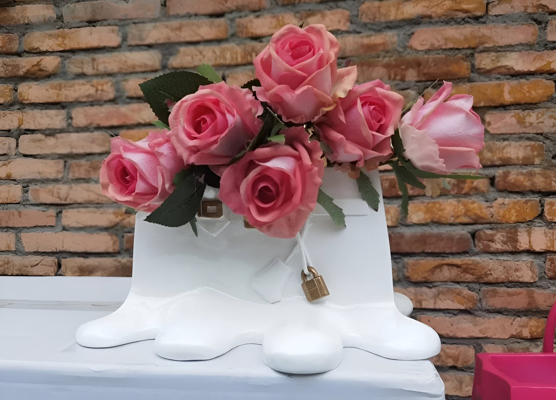 Melantha - Stylish Resin Vase in Handbag Silhouette 6