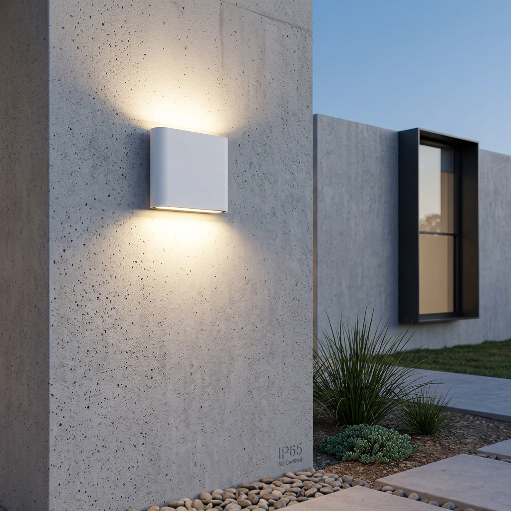 Elara Haus Modern Minimalist Aluminium Waterproof Exterior Wall Sconce
