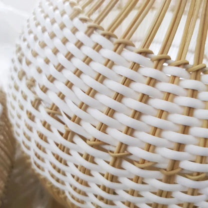 Braided Boho Pendant Lamp with Natural Wicker Shade 6