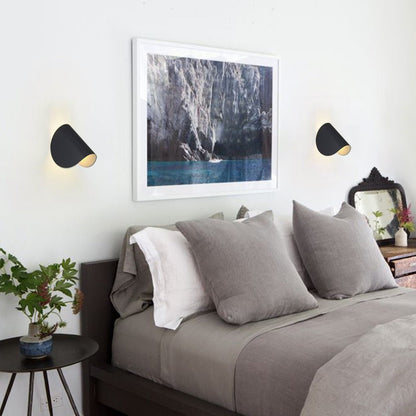Minimalist 1-Light Curved Shaped Metallic Wall Sconce For Corridor 0