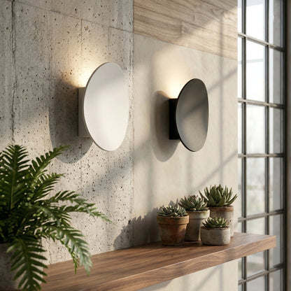 Elara Haus Modern Minimalist Curved Round LED Wall Sconce