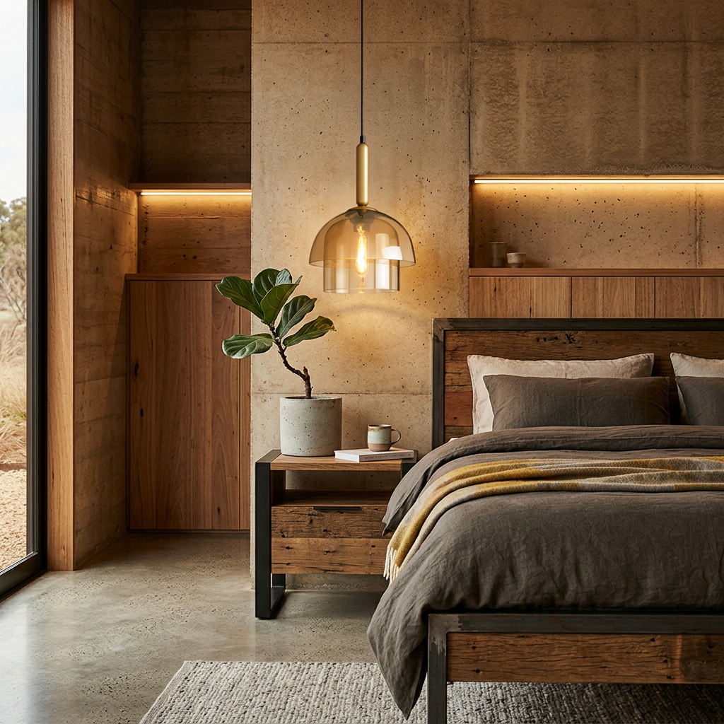 Elara Haus Modern Minimalist Gold & Smoke Glass Pendant – Tiered Shade Design