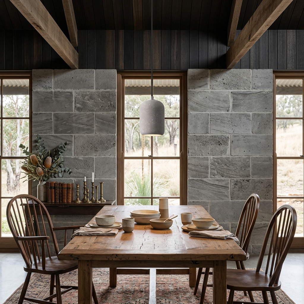 Elara Haus Modern Minimalist Grey Textured Pendant Fixture