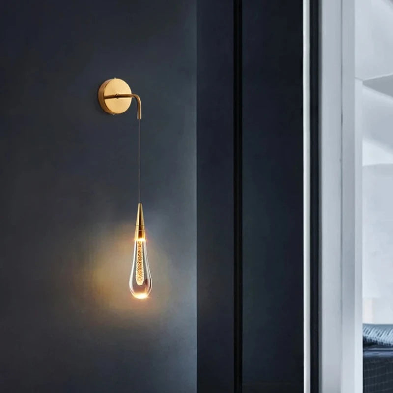 Hanging wall sconce – a modern lamp with a decorative bulb in a minimalist style 1