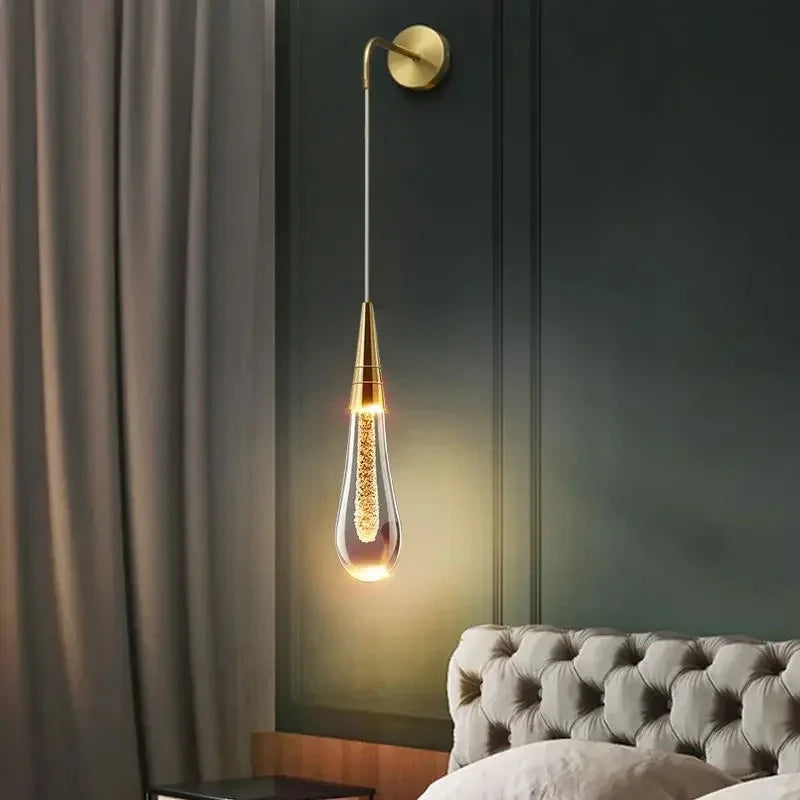Hanging wall sconce – a modern lamp with a decorative bulb in a minimalist style 2