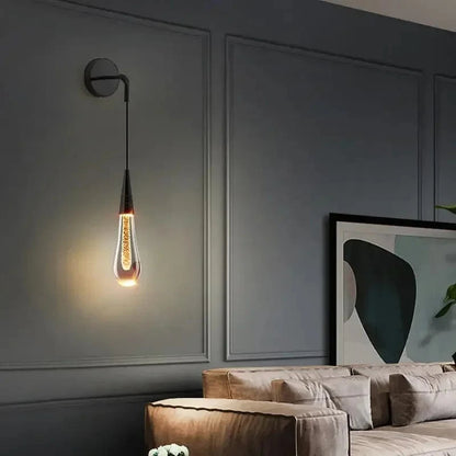 Hanging wall sconce – a modern lamp with a decorative bulb in a minimalist style 3