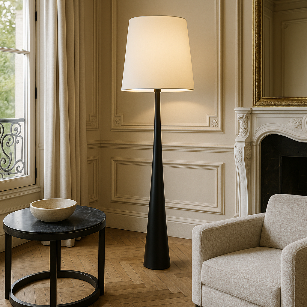 Lysenne – Scandinavian Floor Lamp with Fabric Shade 1