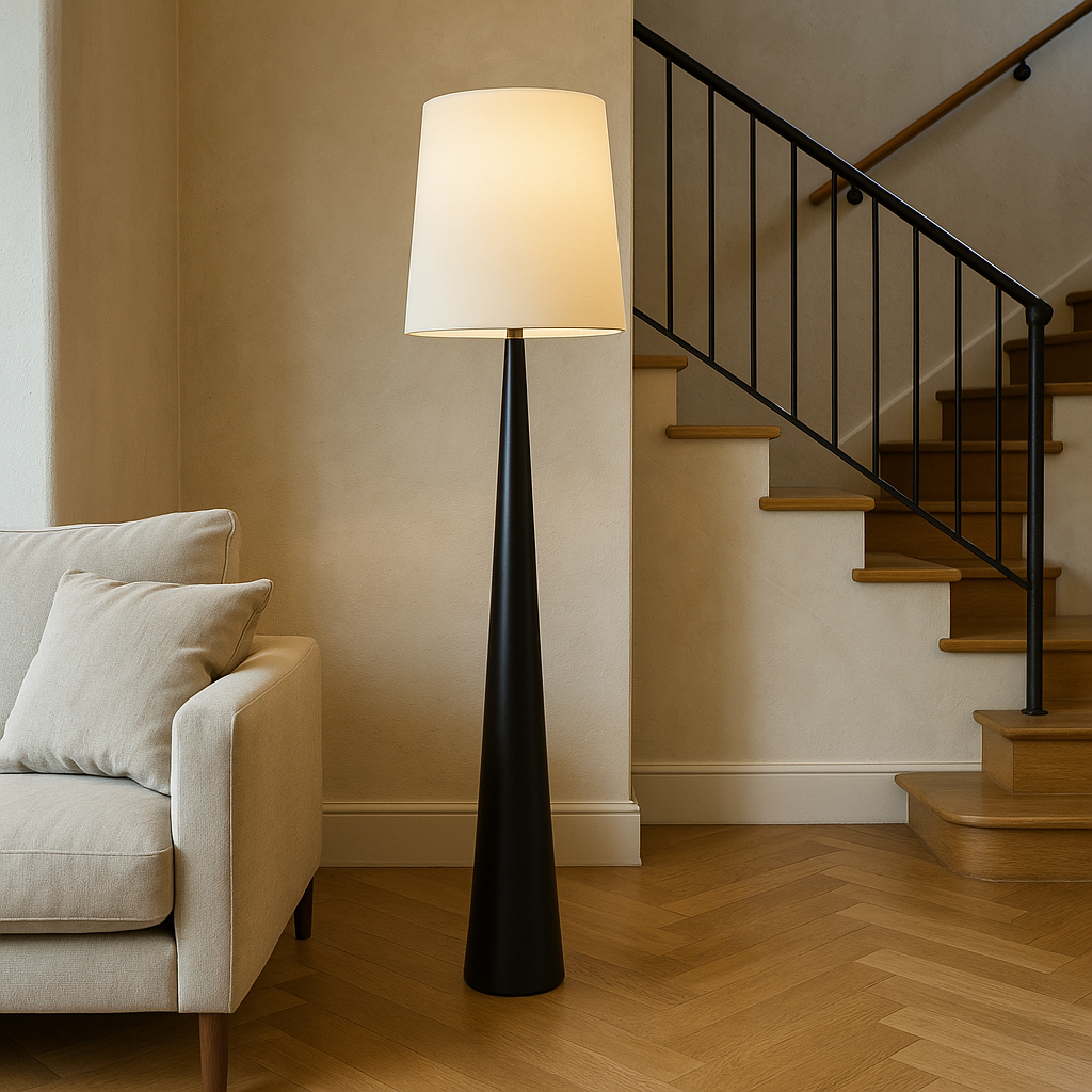 Lysenne – Scandinavian Floor Lamp with Fabric Shade 2
