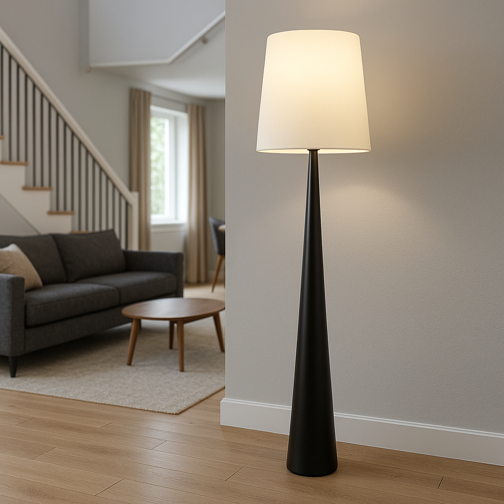 Lysenne – Scandinavian Floor Lamp with Fabric Shade 3